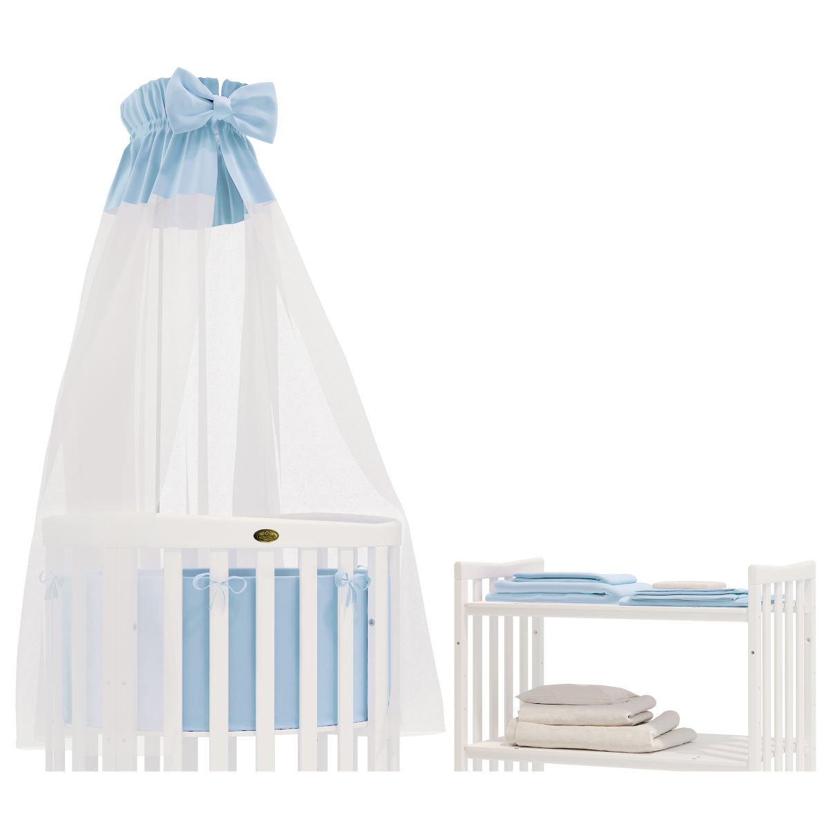 Classic Bedding Set For Round And Oval Children's Beds