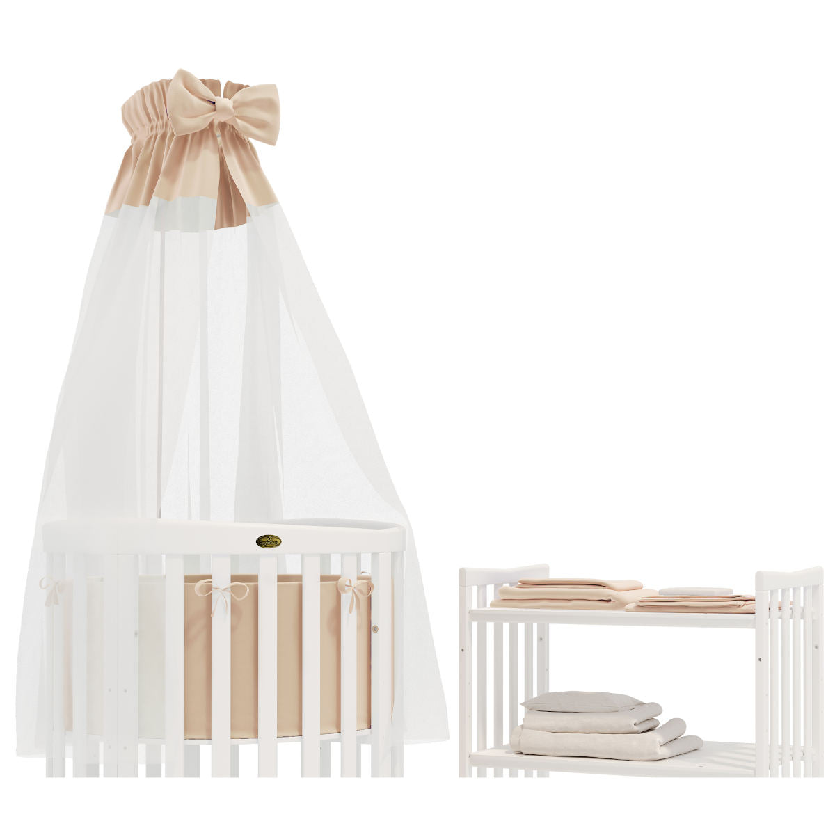 Classic Bedding Set For Round And Oval Children's Beds
