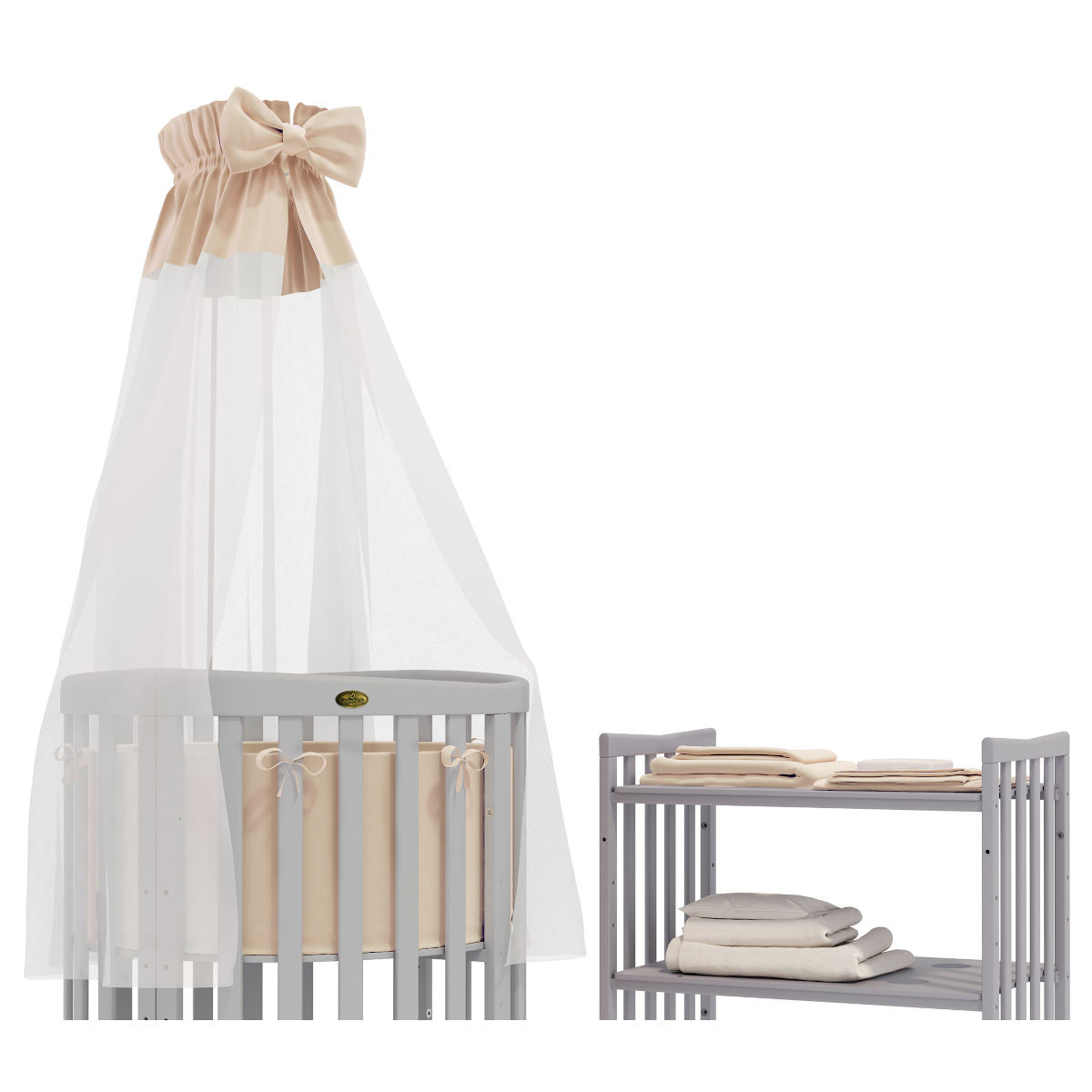 Classic Bedding Set For Round And Oval Children's Beds