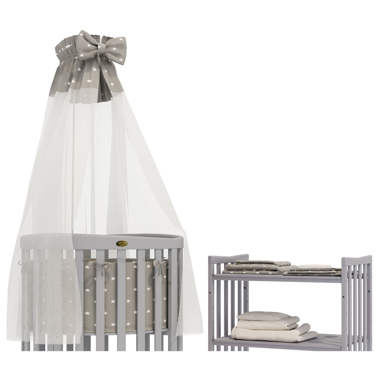 Classic Bedding Set For Round And Oval Children's Beds