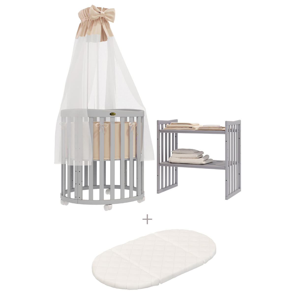 Baby Crib SmartGrow 7in1 - Inclusive Classic Bedding Set