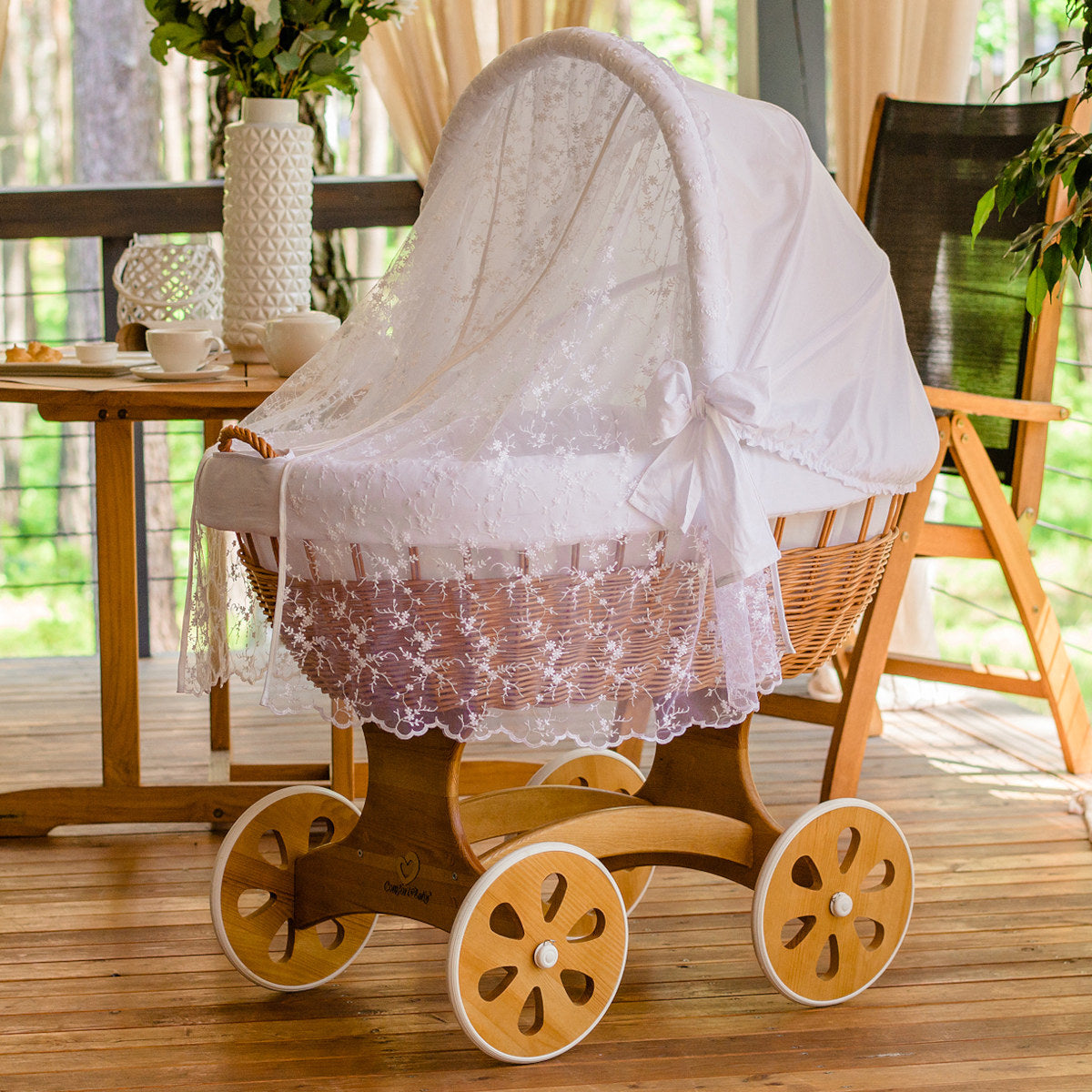 Couffin en Osier XXL Home avec Moustiquaire