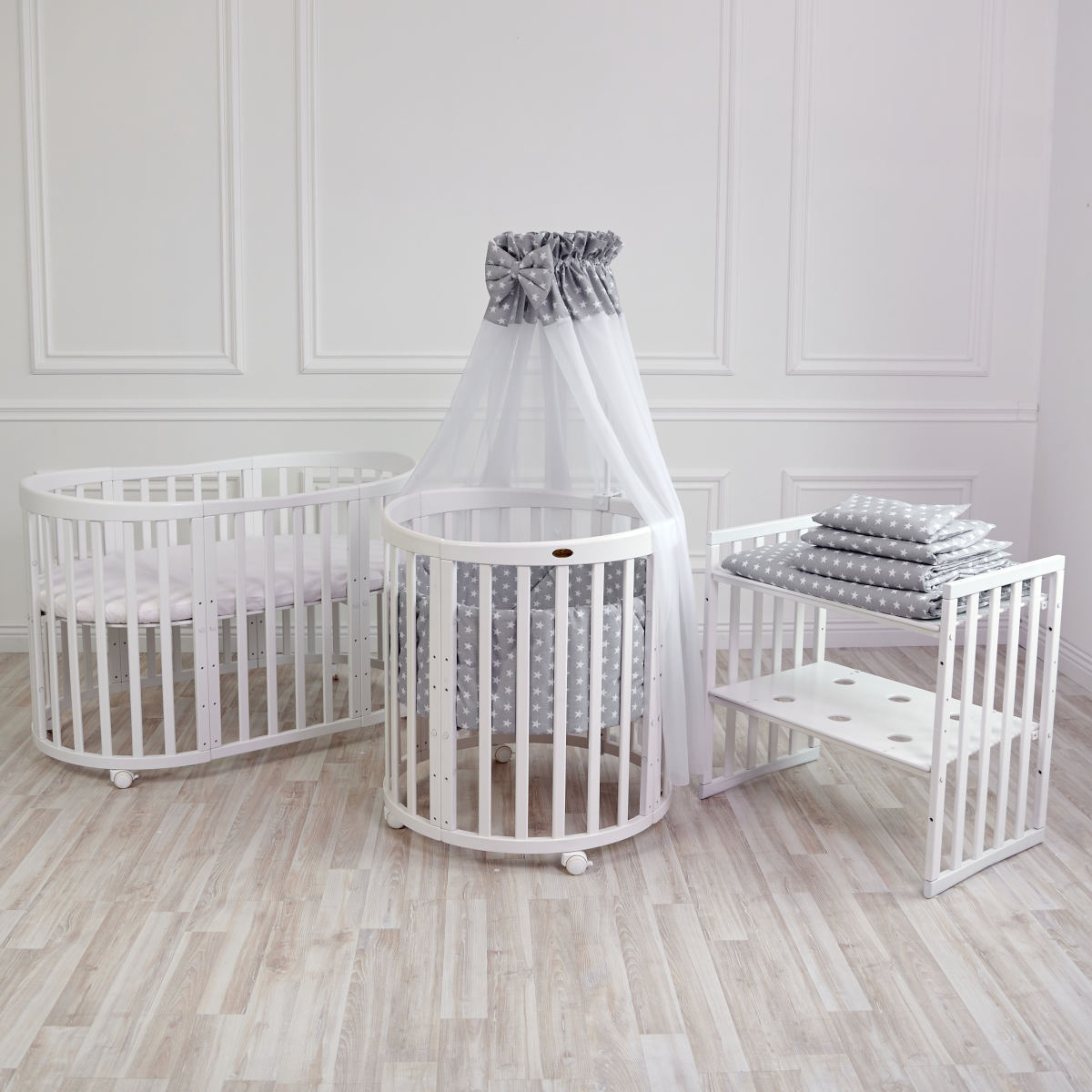 Baby Crib SmartGrow 7in1 - Inclusive Classic Bedding Set