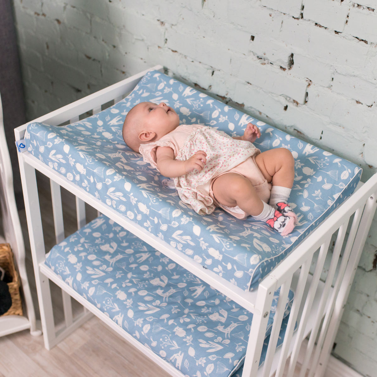 Wickelauflage für Babybetten mit Wickeltisch 